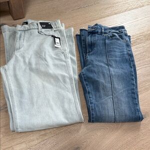 Women’s Blue and Light Gray Jeans